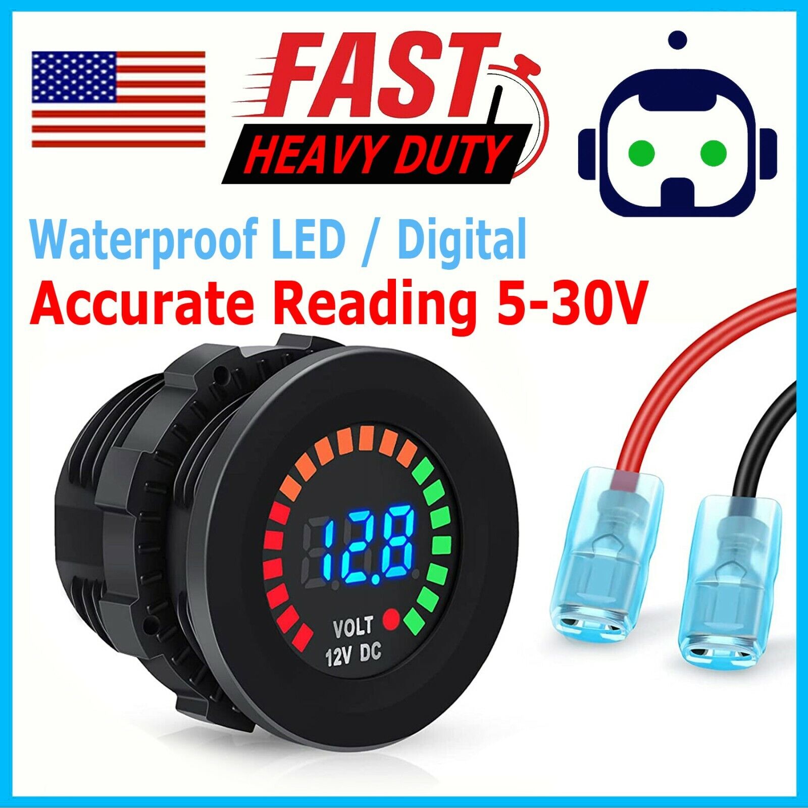 Waterproof CAR Battery Meter DC 12V Voltmeter LED Digital Display Voltage Gauge