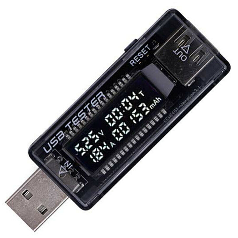 USB Power Tester Voltage Current Capacity Meter 4-20V 3A Test Chargers & Cables