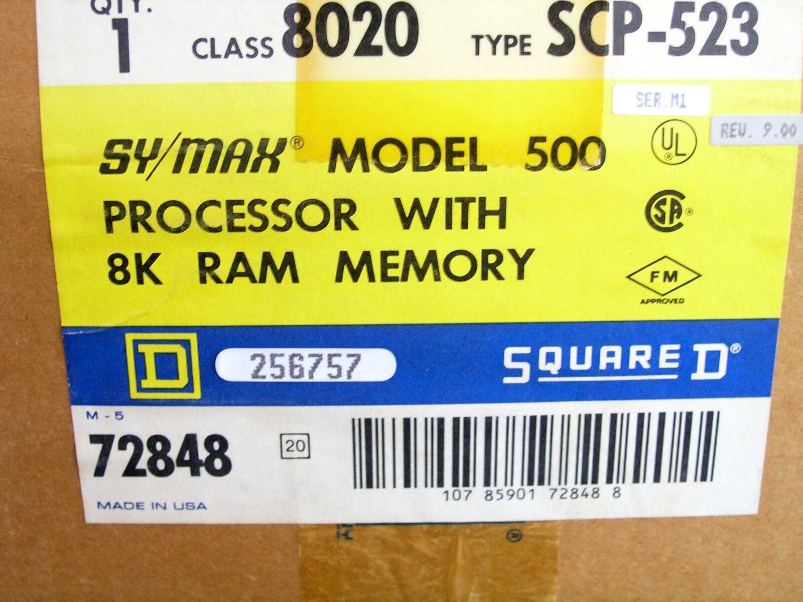 NEW Square D 8020 SCP-523 SY/MAX Model 500 Processor