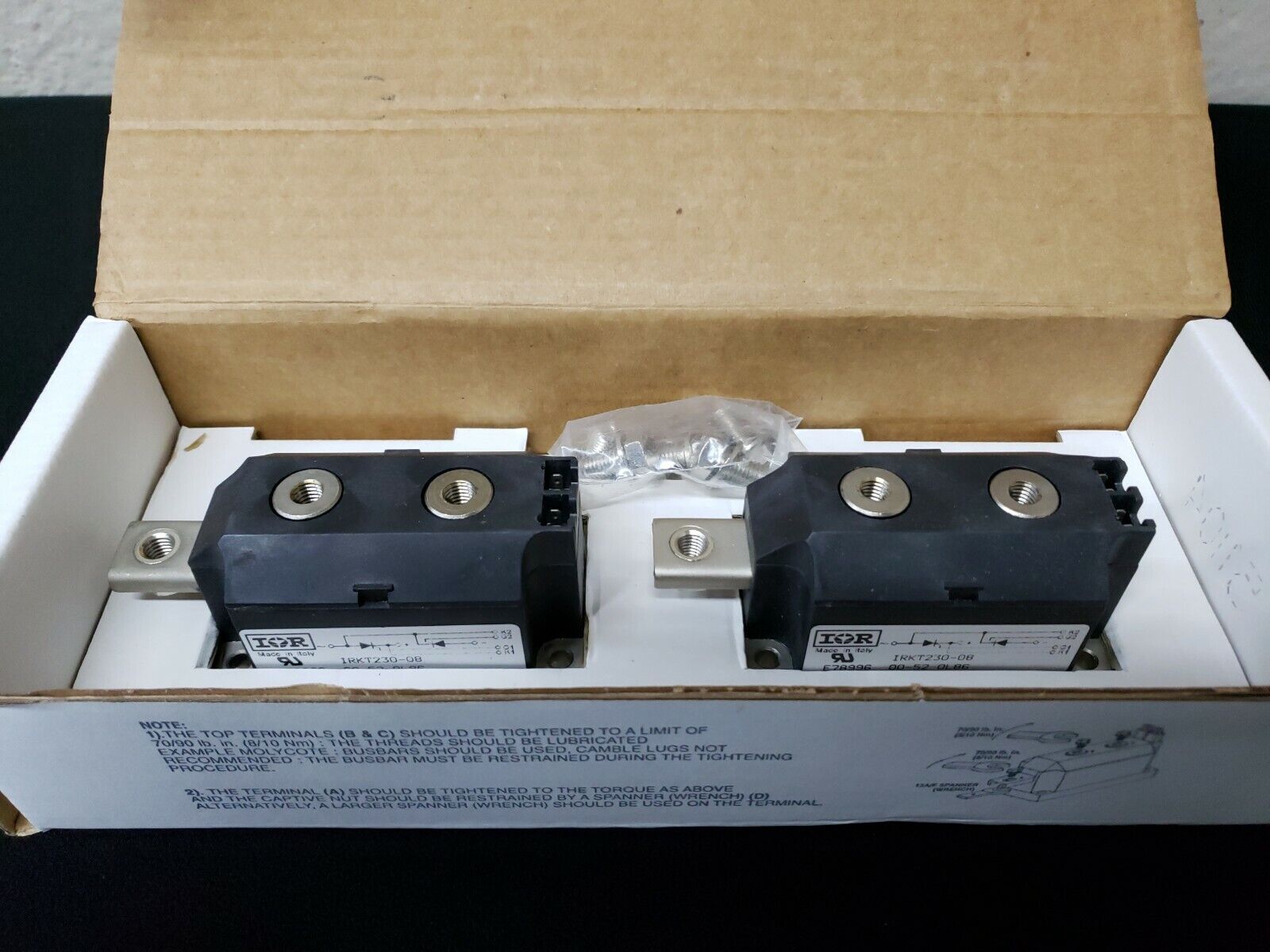 International Rectifier Module IRKT230-08 New In Open Box Pair Of Two Made Italy