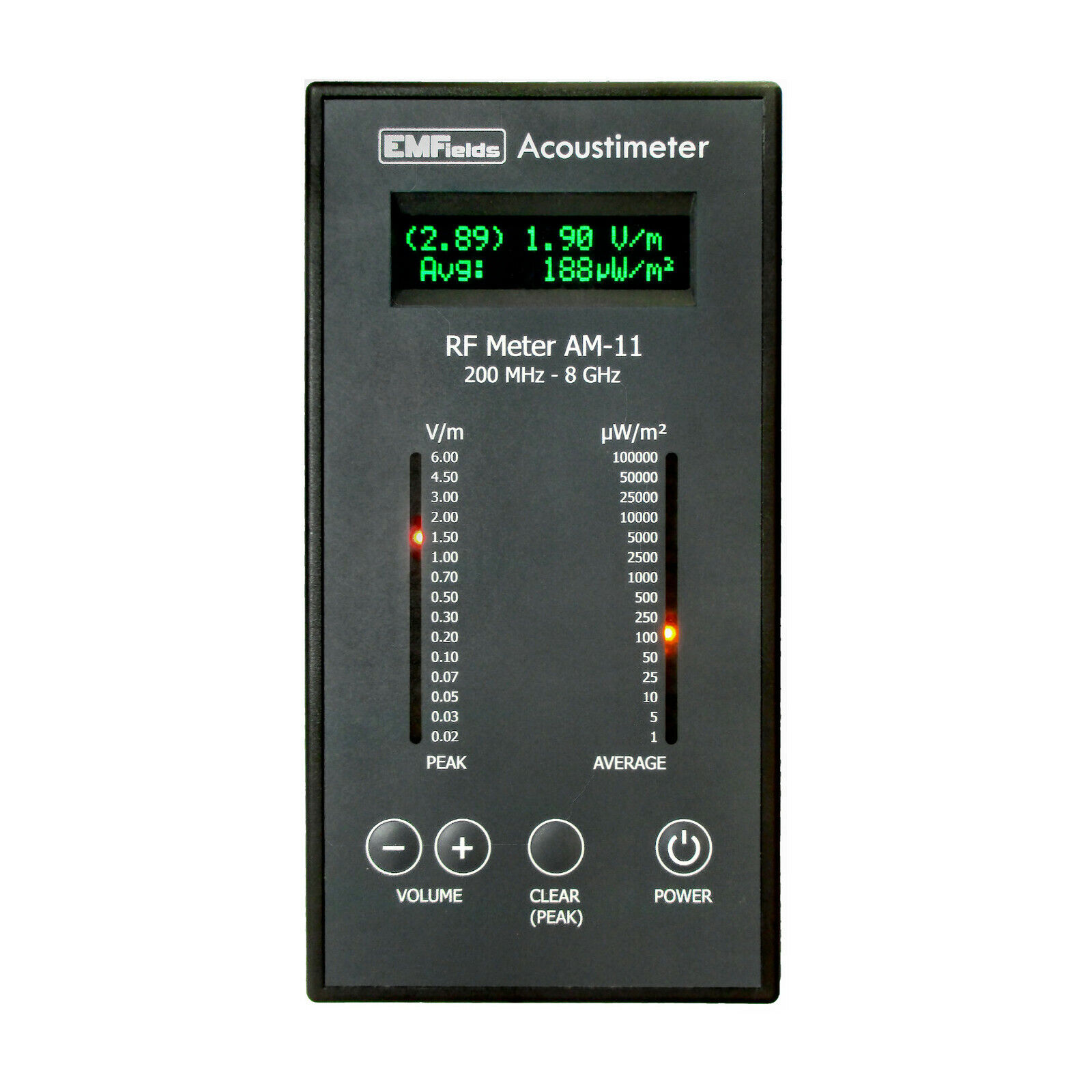 Acoustimeter AM11 Radio Frequency RF Detector Radiation EMF Meter 0.2~8GHz