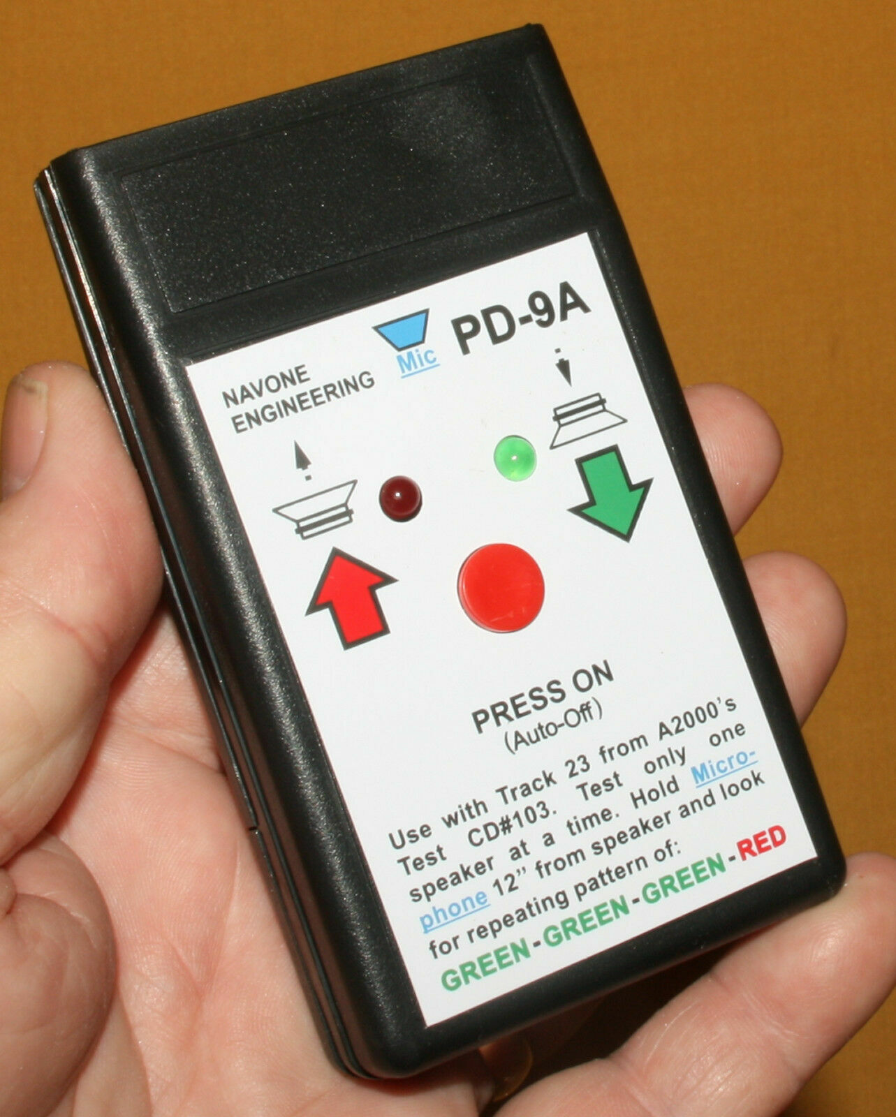 Audio Polarity Checker Phase Detector Self-Test Auto-Off Audio Speaker Tester