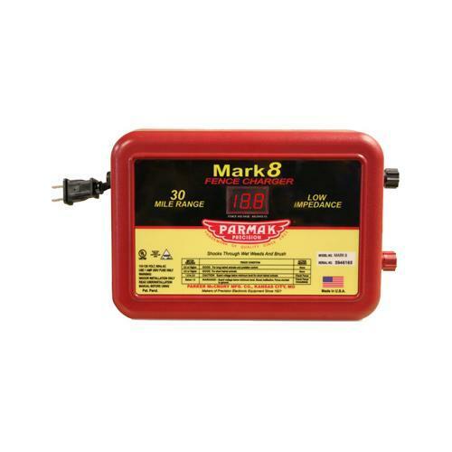 Mark 8 Electric Fence Charger, 30-Mile, Low Impedance, Plug-In, 110-120-Volt