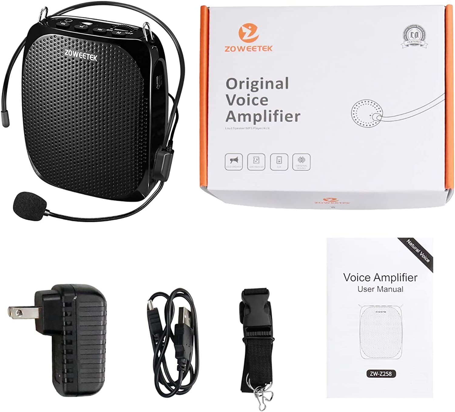 New Voice Amplifier Speaker, Rechargeable, Portable w/t Wired Microphone Headset
