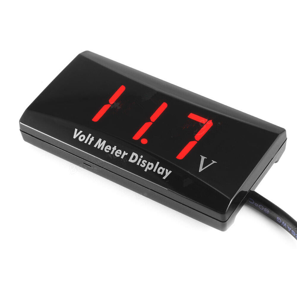 12V Digital LED Display Voltmeter Voltage Gauge Panel Meter Car Motorcycle 