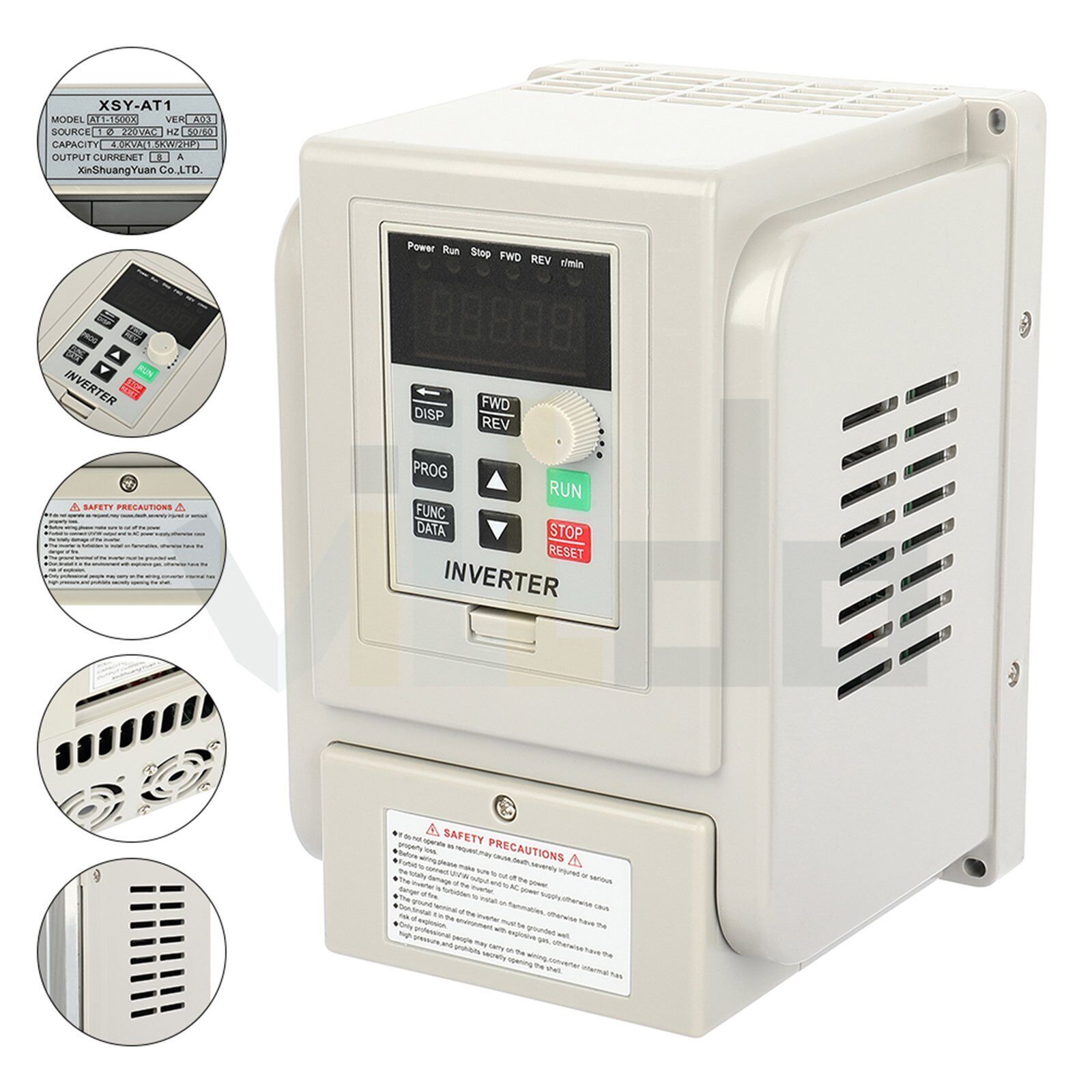 2HP 220V 1.5KW Variable Frequency Drive Inverter VFD Single to 3 Phase Output