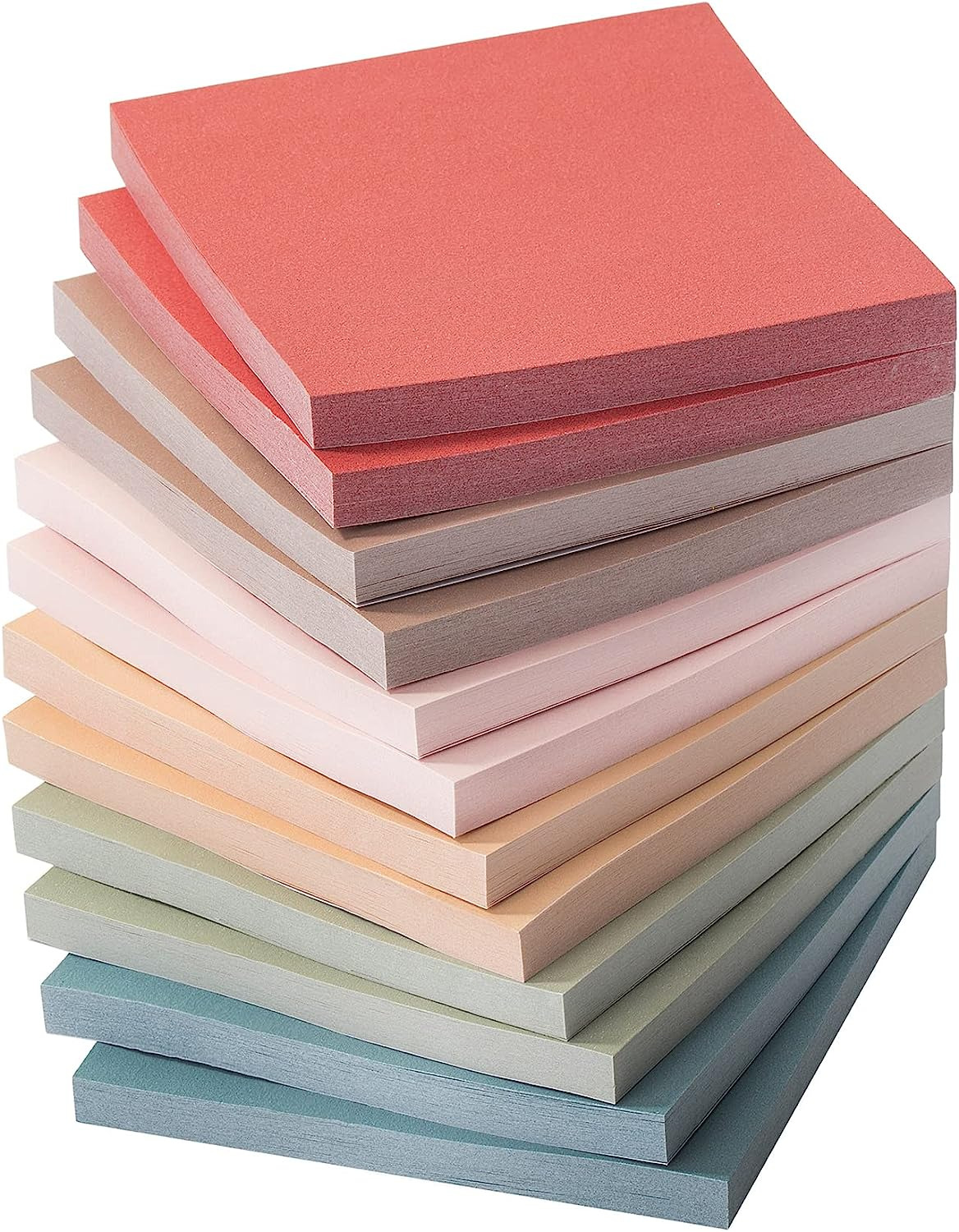 - Sticky Notes, 12 Pads, 3”X3”, Vintage Colors, Sticky Pads, Bulk, Colored/Color