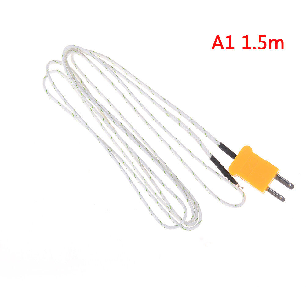 1Pc k type temperature sensor 1.5m 2.5m thermocouple wire probe cable TC