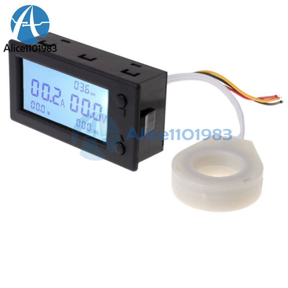 DC 0-300V 50A/100/200/400A LCD Hall Effect Coulometer Voltmeter Ammeter Sensor