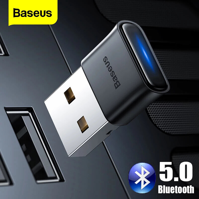 Baseus USB Bluetooth 5.0 Audio Music Transmitter/Receiver Adapter For PC Laptop