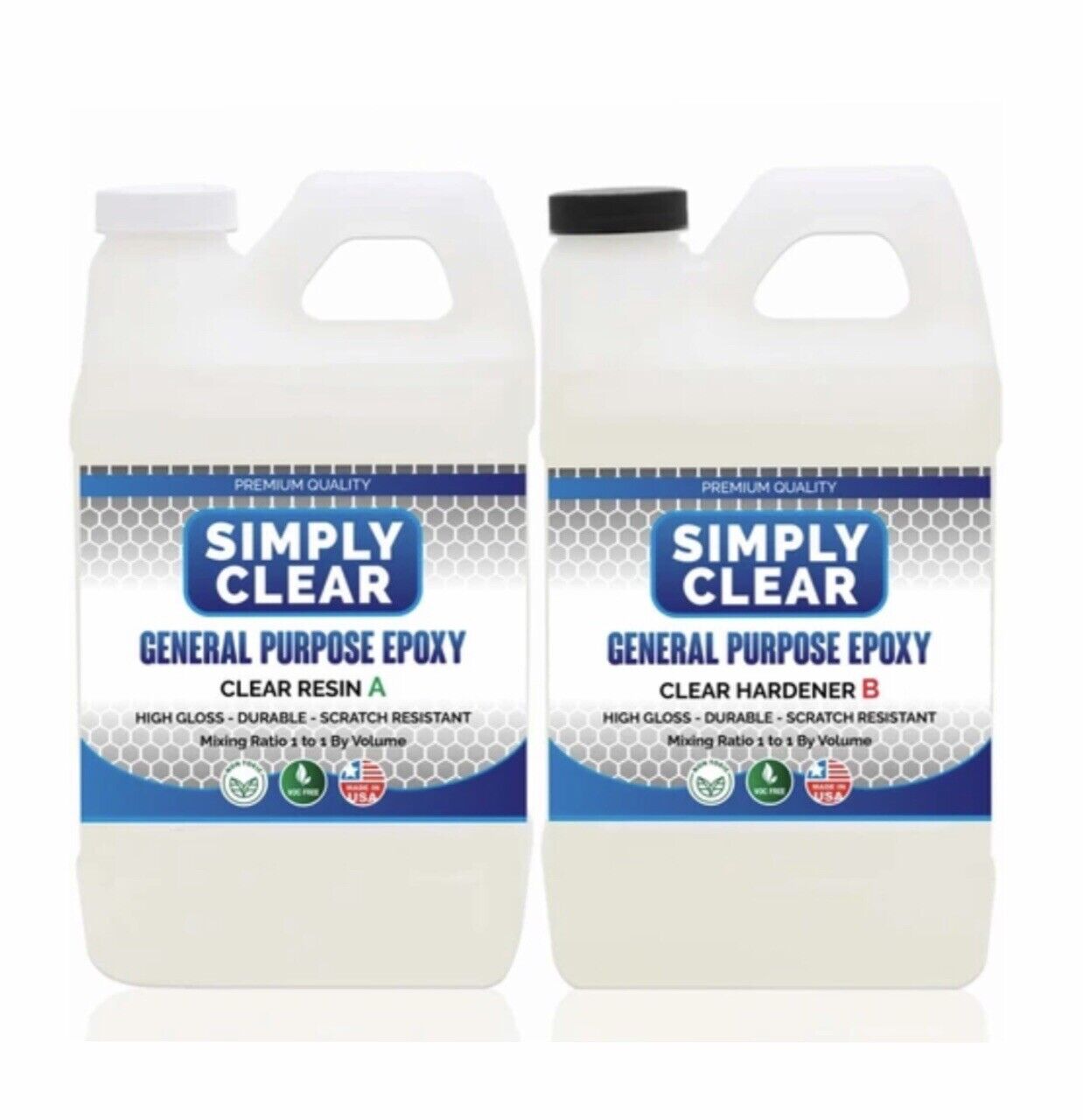 Crystal Clear Epoxy - 1 Gallon Combined - table tops, Small CASTINGS and CRAFTS