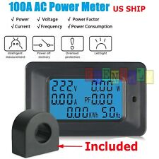 100A AC LCD Digital Volt Watt Power Voltage Meter Monitor KWh Voltmeter Ammeter picture