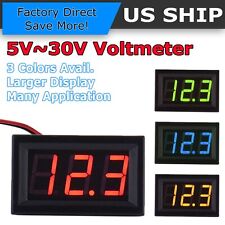 LED 12V ~ 24V Digital Display Voltmeter Car Motorcycle Voltage Gauge Panel Meter picture