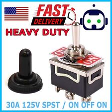 Toggle SWITCH ON/OFF/ON Heavy Duty 20A 125V SPST 3 Terminal Car Waterproof BOOT picture