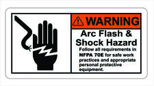 Warning Arc Flash Shock  Sticker Decal Label Electrical Safety  picture