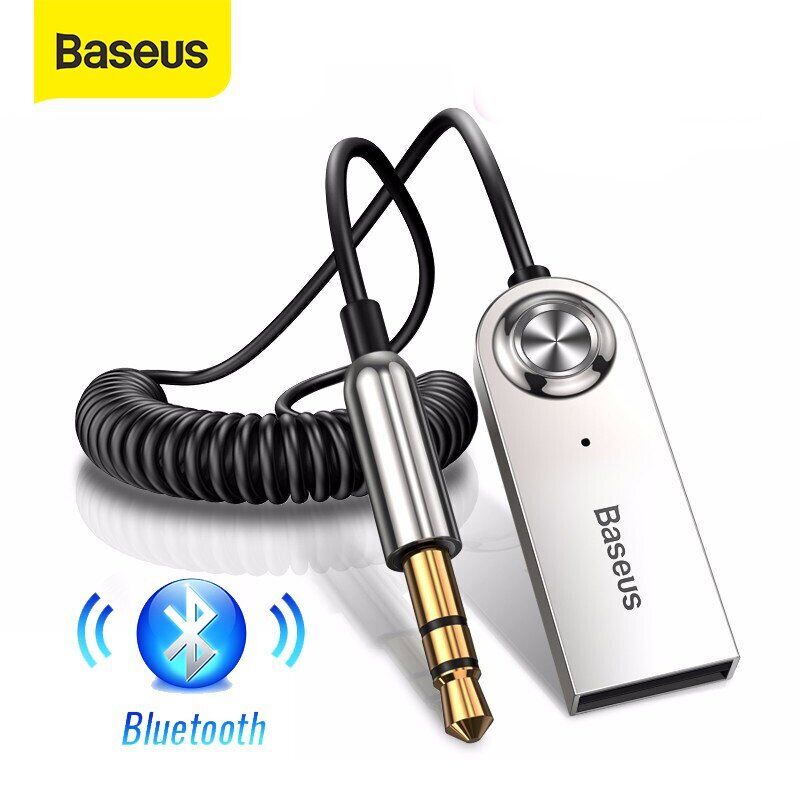 Baseus USB Bluetooth 3.5mm AUX Audio Adapter Cable Car Home PC Wireless Receiver