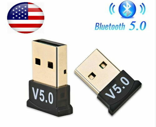 Real Bluetooth 5.0 USB Adapter Wireless Dongle For Desktop Laptop Windows PC TV