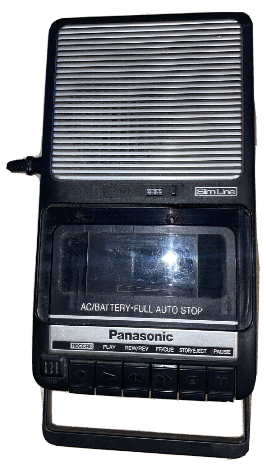 Vintage Panasonic RQ-2102 SlimLine Tape Cassette Recorder with Power Cord Used