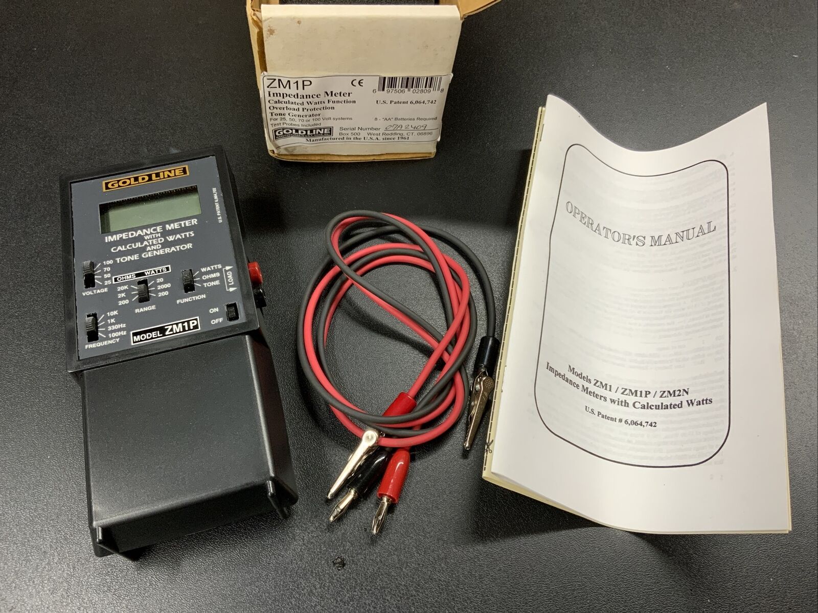Goldline ZM1P Impedance Meter with Overload Protection