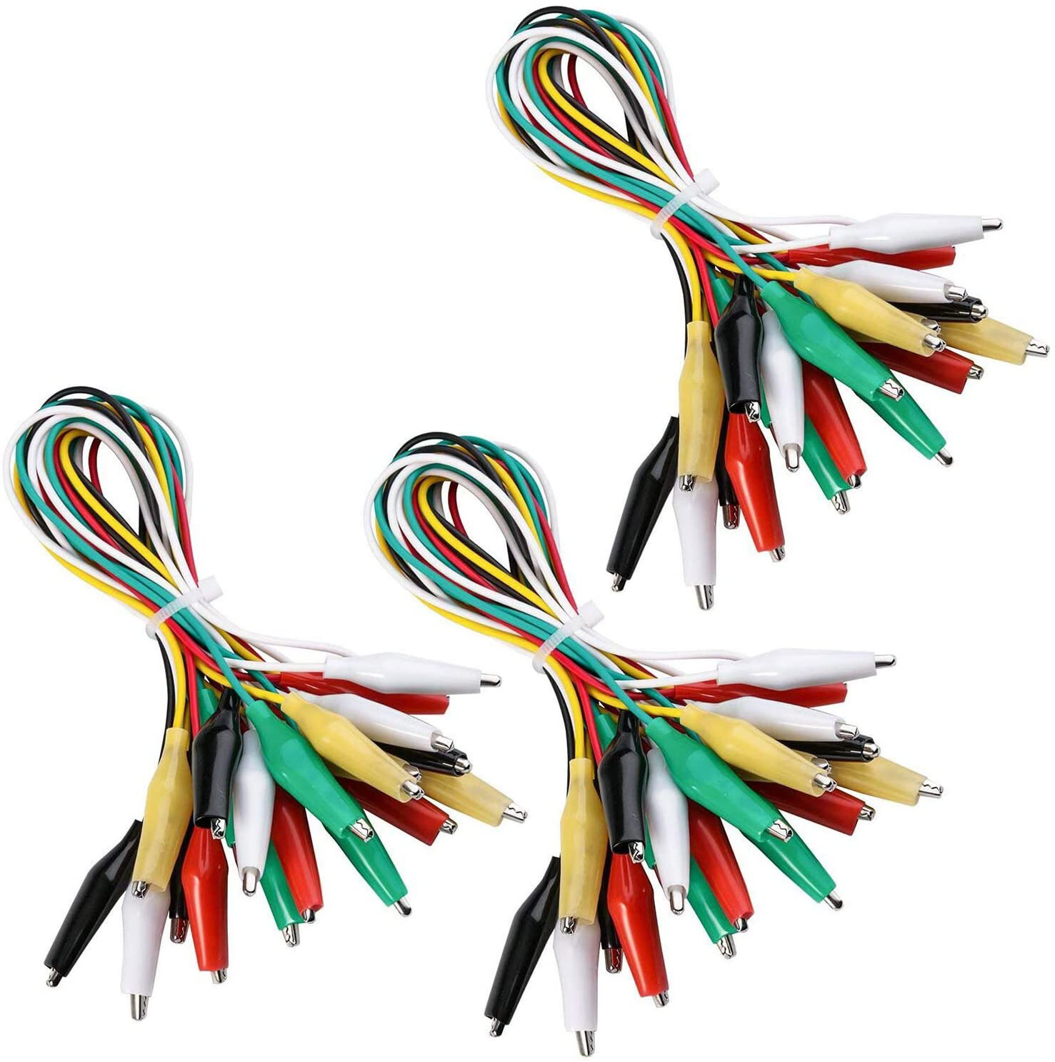 30Pcs Test Leads Set With With Alligator Clips Jumper Cable Wire Double End 50Cm