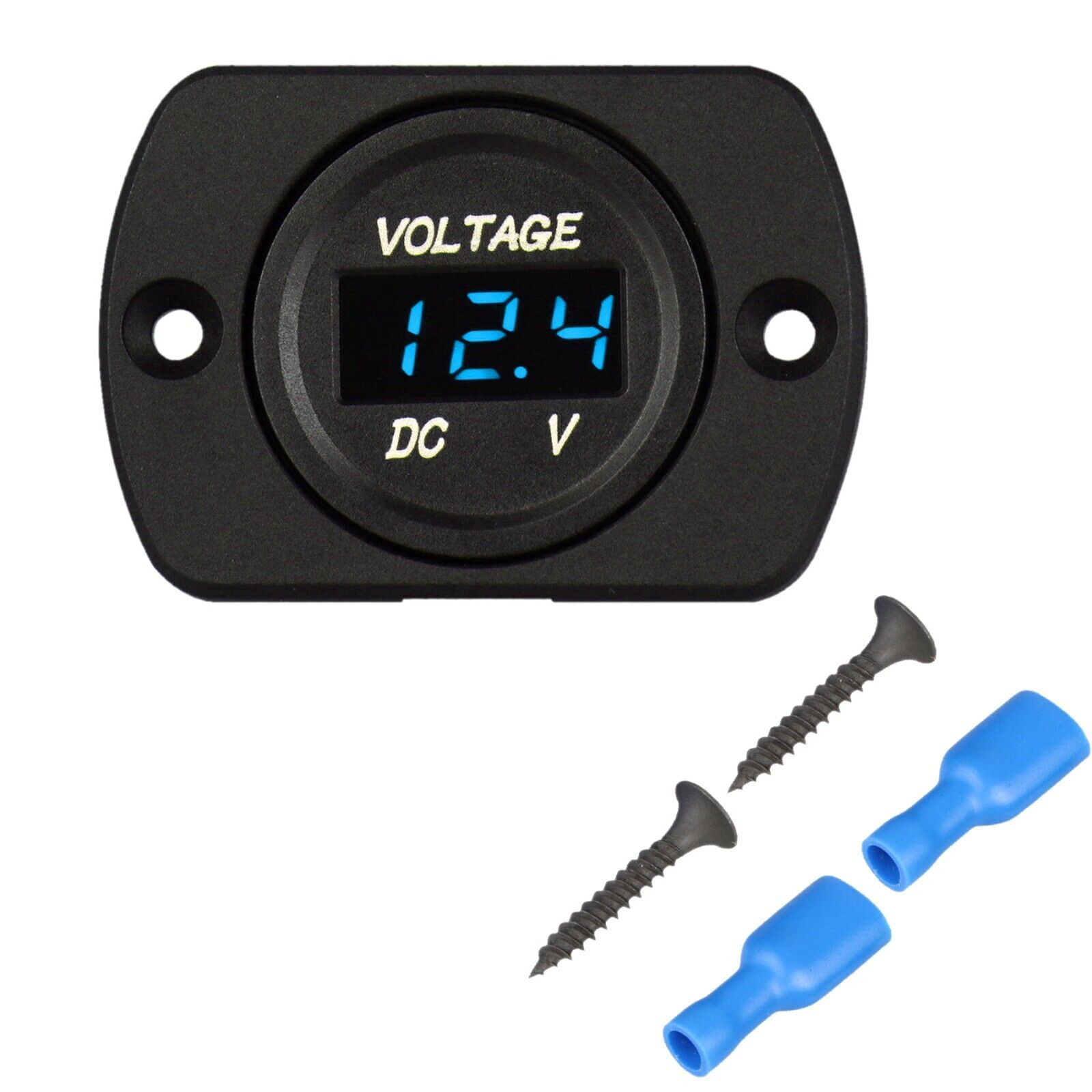 12V-24V Car Marine Motorcycle LED Digital Voltmeter Voltage Meter Battery Gauge
