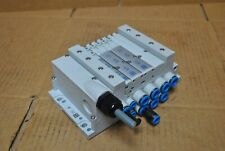 Festo Manifold Block Assembly w/ (3) Solenoid Valves Part No. 556838, 568656 picture